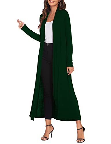 Image of Bluetime Women Floor Length Open Front Cardigan