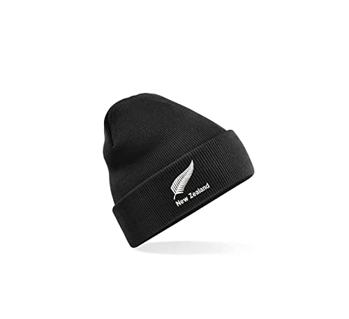 Mens/Womens New Zealand Beanie HAT Black