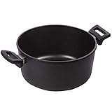 Der robuste runde induktive Küchentopf aus Guss zum Aufwärmen, Schmoren, Kochen und Anbraten ist für alle Herdarten wie Gasherde, Elektroherde und Glaskeramikkochfelder mit Induktion geeignet