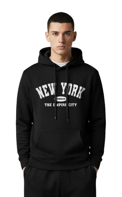 Image of Meut Men's Cotton Blend Hoodie | Stylish & Warm Sweatshirt for Gym, Running, Travel & Winter Wear | Comfortable Hooded Pullover for Everyday Use