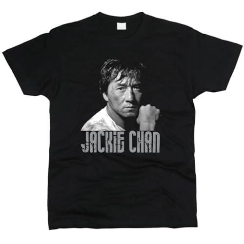 GUEWBF Jackie Chan Men T ShirtBlackS
