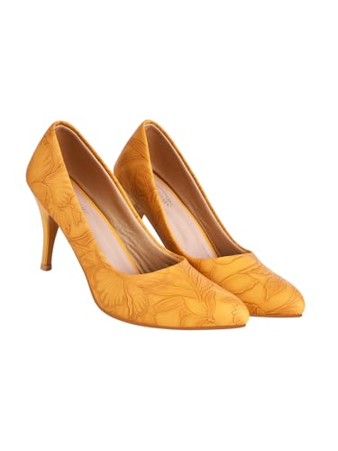 Shoetopia Womens Block Heel Pumps Yellow (B0CQJY2BHT) Amazon Price History, Amazon Price Tracker