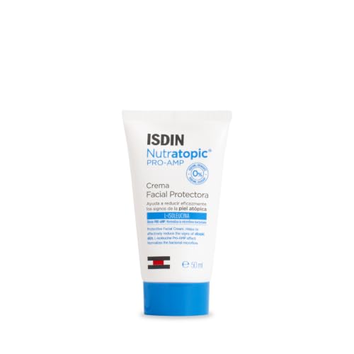 Isdin Nutratopic Pro-Amp Crema Facial, Crema Facial Protectora, Ayuda A Mejorar Los Signos De La Piel Atópica