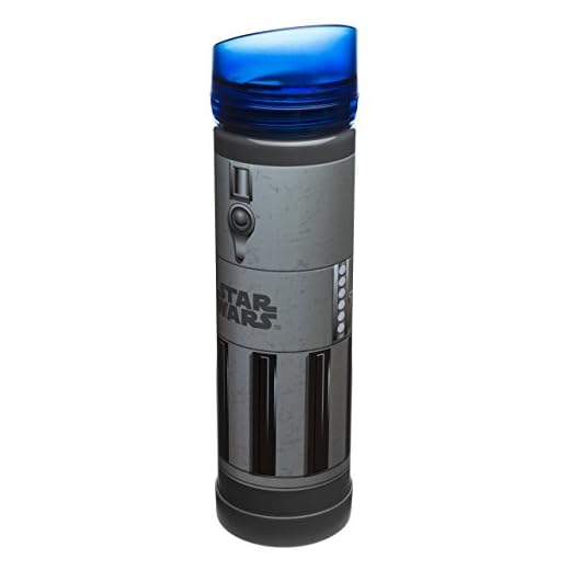 Zak! Designs Tritan Plastic Blue Light Saber Water Bottle with Screw-on Lid, BPA-free and Break Resistant, Inspired by Anakin Skywalker's Light Saber from Star Wars, 21.5oz by Zak Designs
