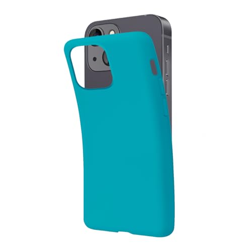 SBS Coque iPhone 13 Bleu Zircon Pantone 7711 C Etui Souple Flexible Anti-Rayures Coque Mince Confortable à Tenir dans Votre Poche Housse Compatible Charge...