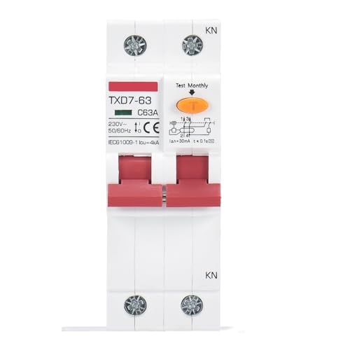 Disjoncteur 2 pôles AC 40A 300mA interrupteur de fuite court-circuit de maison