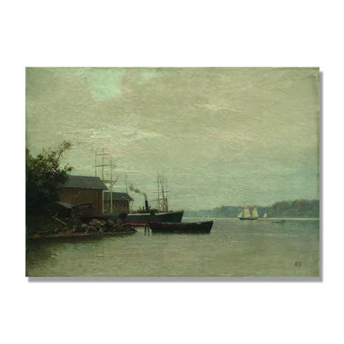 Matin on the River par Lev Lagorio | Impression sur toile sans cadre 70x98