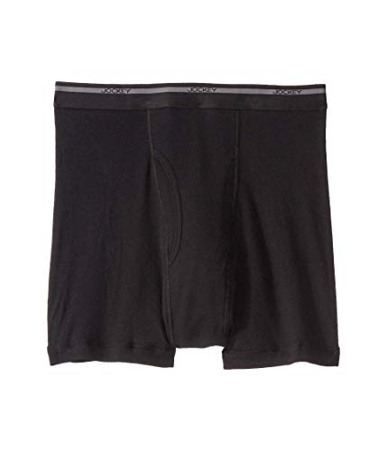 Jockey Classic Staynew Bonus Pack Full-Rise Boxer Brief (3-Pack + 1 Free) Black LG (Waist 36-38