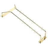 Dianoo 27.5cm ゴールドワイングラスラック キャビネット下 棚下 ワイングラスホルダー 脚付きグラスラック ワイングラス収納ハンガー 1列