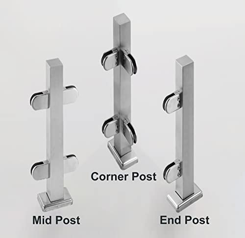 Poteau de garde-corps extérieur en acier inoxydable à fixation durable - 4