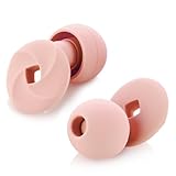 Ohrstöpsel zum Schlafen - Weicher, wiederverwendbarer Silikon Gehörschutz, SNR 33 dB Geräuschreduzierung. Mit Tragebox und Aufsätzen in Größen XS/S/M/L. (light pink, Einheitsgröße)