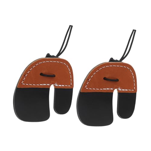 DECHOUS 2pcs Bow Finger Guard Double Layer Finger Protectors Adjustable Archery Finger Guard for Practice Archery Finger Guard Replacement