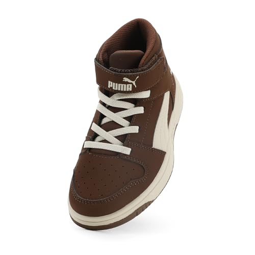Image of PUMA Kids' Rebound Layup Mid Hook and Loop Sneakers