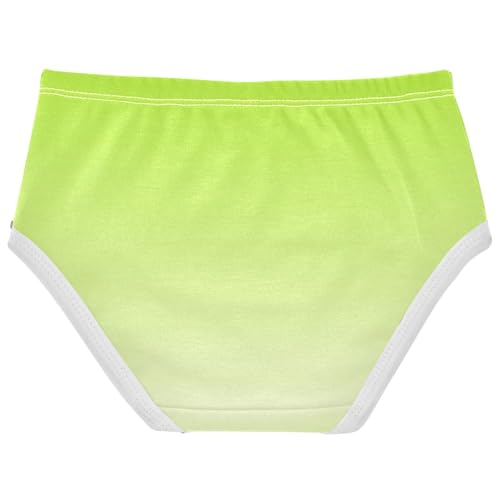 Joisal Lemon Green Floral White Gradient Panties Little Girl Toddler Underwear Floral Cotton Stylish Undies Kids Briefs 2t2