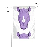Design unique : le drapeau de jardin imprimé tête de rhinocéros violet BROLEO à l'extérieur est double face, visible des deux côtés, et le texte est correctement lu des deux côtés. Le tissu est transparent, résistant aux intempéries et à la décoloration. Utilisez nos drapeaux décoratifs double face de haute qualité pour éclairer votre espace extérieur.