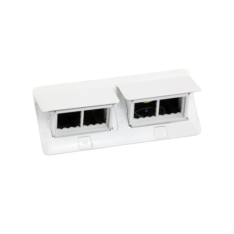 Pop up Legrand 654004 blanc brillant : le bloc 2x4 modules pour cacher vos câbles de table