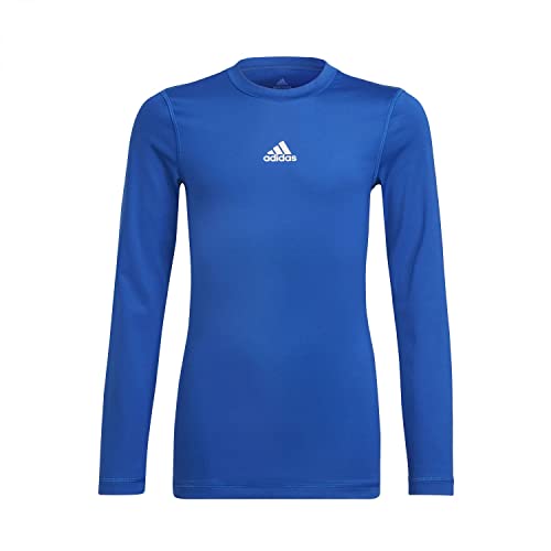 adidas Boys T-Shirt (Long Sleeve) Techfit Long-Sleeve Top Long-Sleeve Top, Royblu, H23155, Size 128