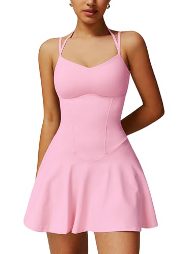 Robe d'été 2 en 1 respirante pour femme adepte de tennis et de fitness