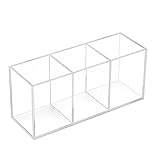 Acrylic Home, Office Storage Organizer Pen Holder,Kitchen Utensil & Silverware Caddy Bin,3...