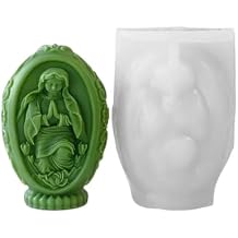 3D Easter Egg Jesus Virgin Mary Siilicoine Candle Mold Handmade Aroma Ornaments Mods DIY Creative Easter Decoration Mould