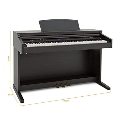 Piano numérique 88 touches lestées avec tabouret et casque, noir - Les Beatles, Paul McCartney, John Lennon, RIngo Starr, George Harrison Piano numérique 88 touches lestées avec tabouret et casque, noir
