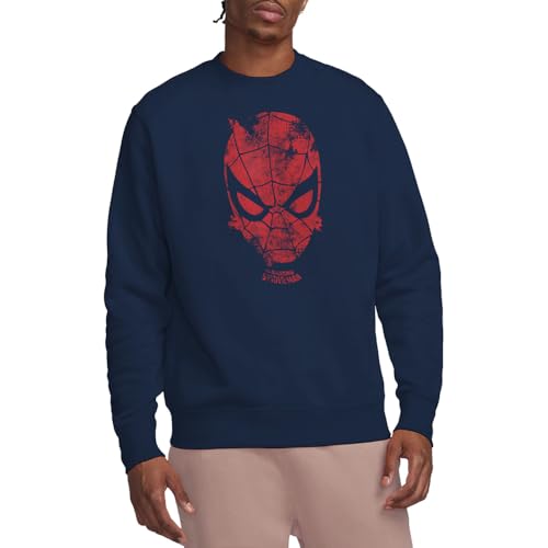 Sudadera Marvel Webhead unisex azul marino XXL: ropa casual cómoda de superhéroes