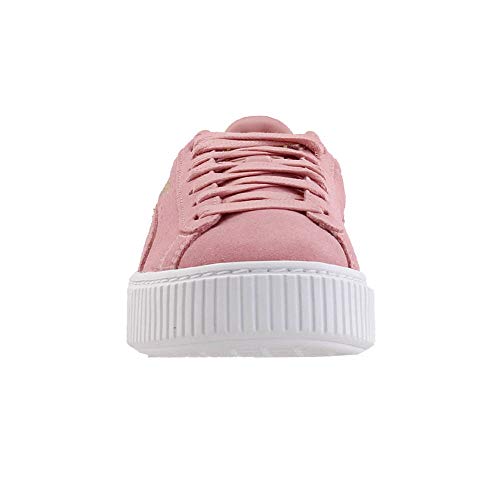 PUMA Puma Women's Suede Platform Sneaker, Bridal Rose Team Gold, 9 M US