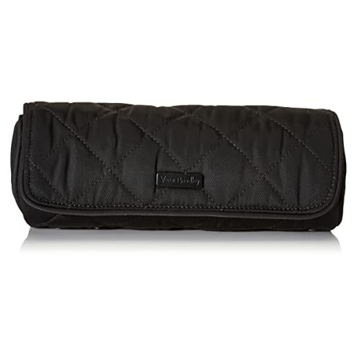 Vera Bradley womens Performance Twill on Roll Brush & Pencil Case Makeup Bag, Black, One Size US