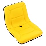 Universal Compact Tractor Seat Yellow, Adjustable Heavy-Duty Replacement with Thick Comfort Cushion for Mowers & Farm Equipment