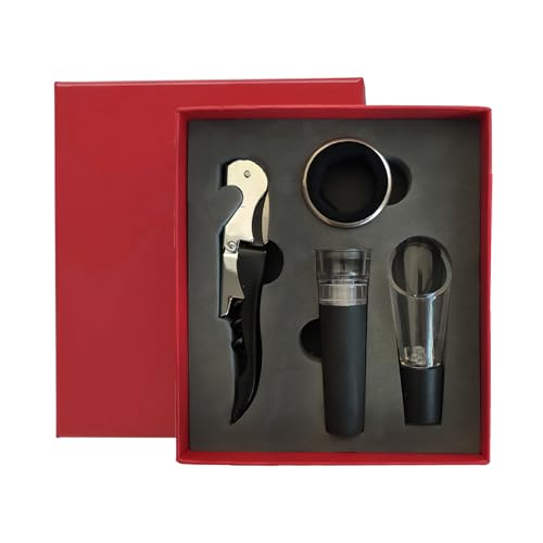 Abrebotellas de vino manual, vertedor con aireador y cierre, sacacorchos de vino de acero inoxidable | para el hogar, cocina, comida, , barman, restaurante y
