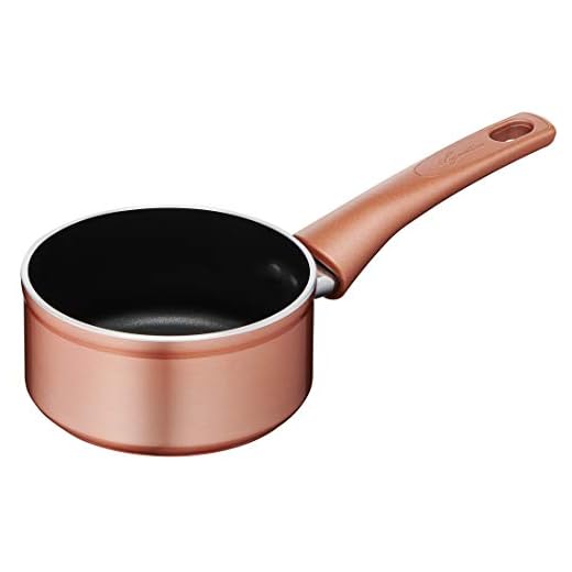 Lagostina Ramata Casseruola Fonda Antiaderente in Alluminio Ø 14 cm con Esterno Effetto Rame, Pentola Gas e Forno con Thermo-Signal, Rivestimento Titanium Easy, Manico Lungo in Bakelite