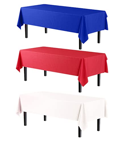 Exquisite-Plastic-Rectangular-4th-of-July-Tablecloths-12-Pack-of-Red-White-Blue-Waterproof-Disposable-Table-Covers-for-Patriotic-Holidays Exquisite Plastic Rectangular 4th of July Tablecloths 12 Pack of Red White Blue Waterproof Disposable Table Covers for Patriotic Holidays