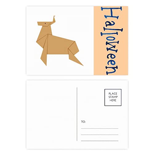 Cartes postales d'Halloween au motif cerf de Noël en lot de 20 pièces pour correspondance