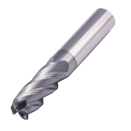 Image of 3 /8 inch 4 Flute Solid Carbide End Mill - .125 inch Corner Radius, AlTiN Coated | 35 Helix, 3 /8 inch Cutting Dia, 3 /8 inch Shank Dia, 1 inch LOC, 2-1 /2 inch OAL For Milling Alloy Steel, Cast Iron, Copper