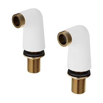 GoodHome paire de colonnettes blanc mat 44 mm 67 mm