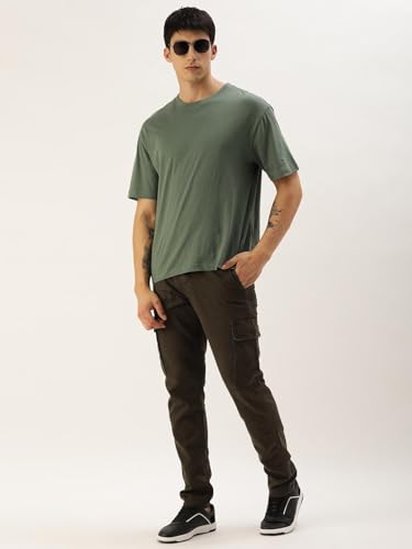 Image of IVOC Men MID-Rise Slim FIT Multi-Pockets 100% Cotton Cargo Pants