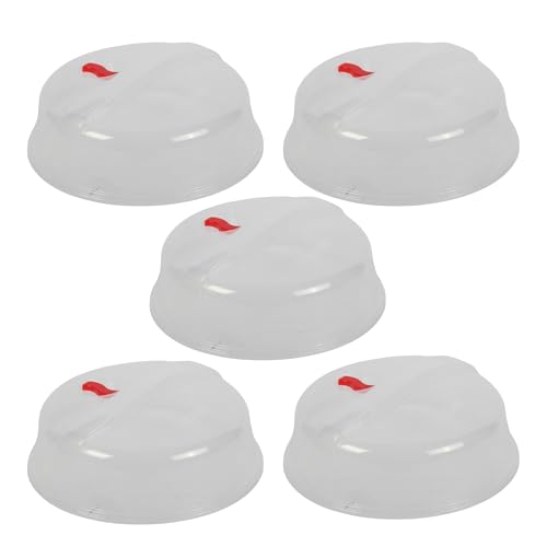 Jolie Max (Set of 5) Microwave Plate Cover 26 cm - BPA Free & Dishwasher Safe Microwave Cover with Steam Vents, Splatter Guard for Food, Ideal for Microwave Cooking – 26 x 26 x 7 cm