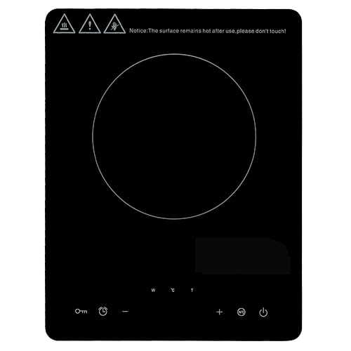Listado de Estufa Electrica de Induccion Top 10. 46 Parrilla Eléctrica De Inducción 1 Quemador | Vidrio Templado | 110v | 1200W | Portátil | BELFAST 1