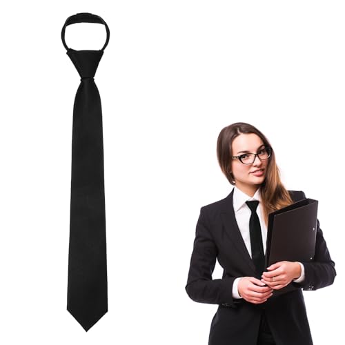 CIATBYYJ Cravatta nera da donna, 40 cm, cravatte...