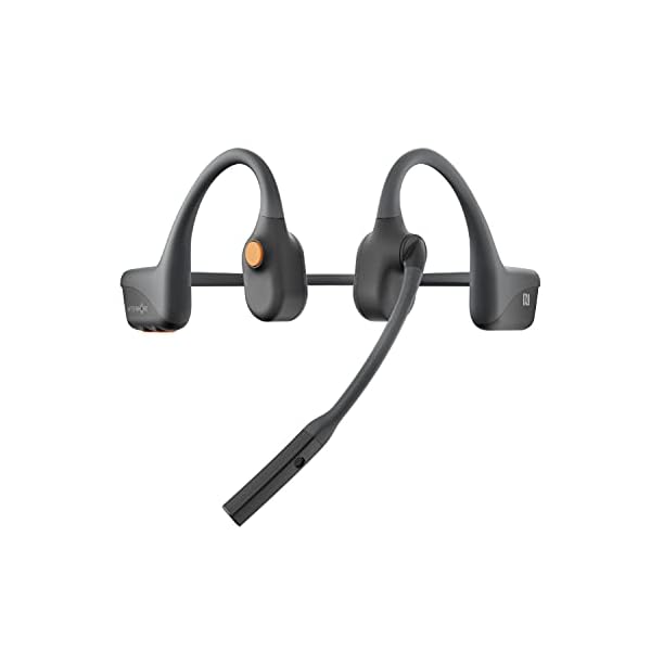 Aftershokz OpenComm Wireless Stereo Bone Conduction Bluetooth Headset with Noise-Canceling Boom Microphone for Office…