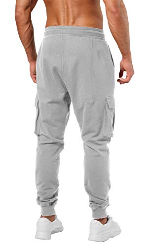 Image of JUGULAR Men's Regular Fit low Rise Cotton Solid Stylish Cargo Track Pants