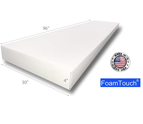 Foamtouch 4X30X96 Upholstery Foam, 1 Count (Pack Of 1), White #TOP1