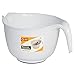 Glad Mixing Bowl with Handle – 3 Quart | Heavy Duty Plastic with Pour Spout and Non-Slip Base | Dishwasher Safe Kitchen Supplies for Cooking and Baking, White