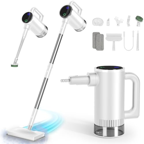 Image of 11-in-1 Steam Mop - Detachable Handheld Steam Cleaner with 380mL Tank, 260℉ Floor Steamer for Hardwood, Tile, Grout, Windows, Bath & Kitchen - 3-Level Steam Control, Multi-Purpose Floor Steam Cleaner