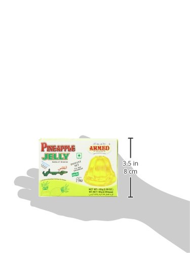 Ahmed Halal Jello Vegetarian Crystal Jelly, Pineapple, 85 Gram (Pack Of 12) #TOP6