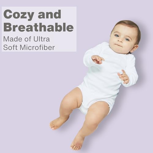 Image of Everyday Kids Fitted Crib Sheet, 100% Soft Breathable Microfiber Baby Sheet, Fits Standard Size Crib Mattress 28in x 52in, Purple Nursery Sheet