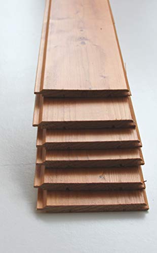 PERLINE DA RIVESTIMENTO IN PINO mm. 10X100X1800 PZ. 10 lunghezza mt.1,80 resa per confezione mq. 1,57.Made in Italy (Tinto ciliegio)