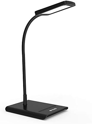 TROND Desk Lamp, Dimmable Eye-Caring Task Lamp, 3 Color Modes 7 Brightness Levels Table Lamp, Flexible Gooseneck Lamp, Desk Light for Home Office Bedroom Kitchen Nightstand Reading, 6000K, 10W, Black