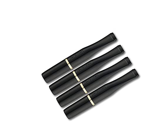 4 porte-cigarettes DENICOTEA de couleur noire + anneau doré