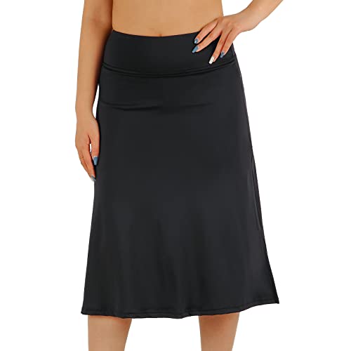Womens Skorts Modest Knee Length Skirts Athletic Midi Active Running Skirt